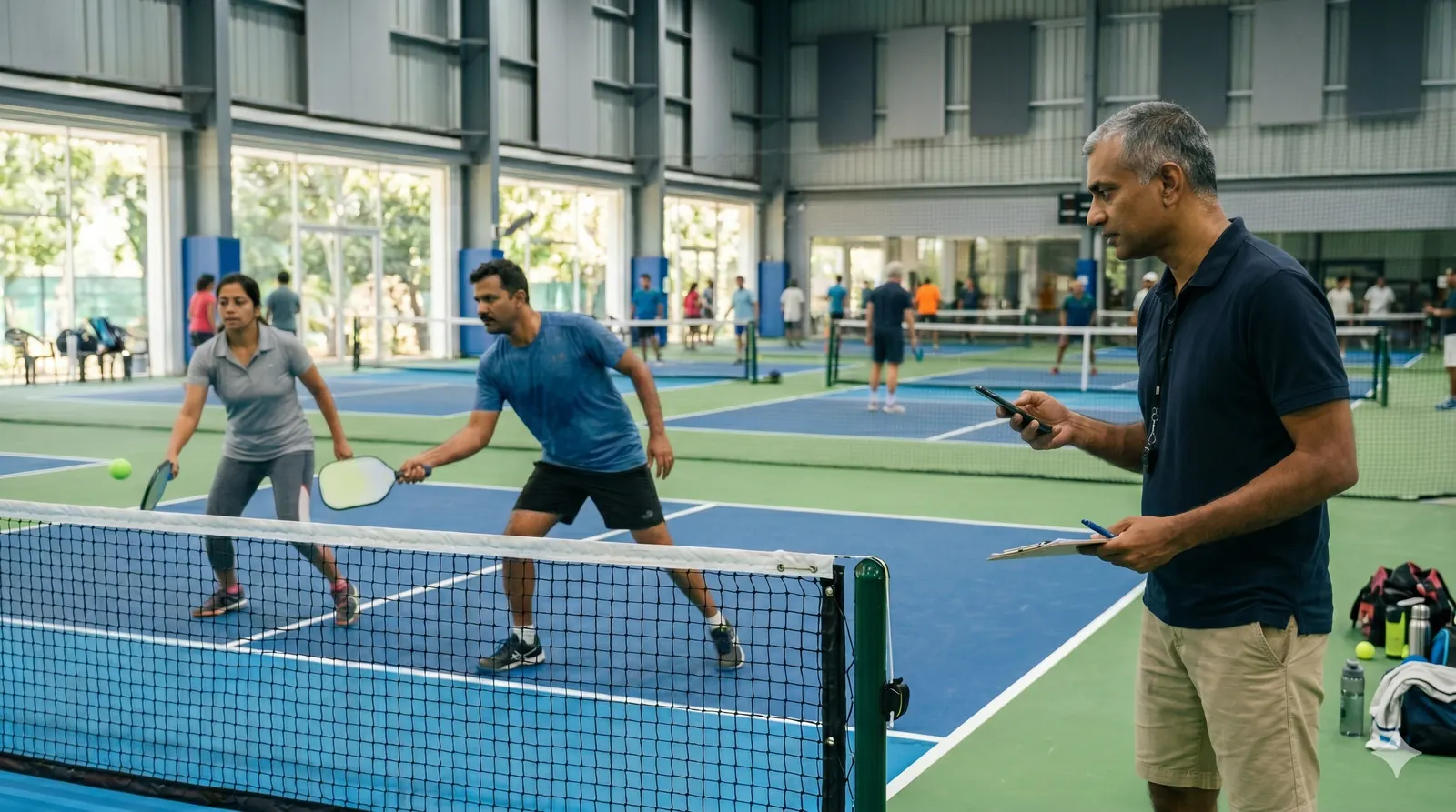 A DUPR Rating Session on a pickleball court in Bangalore