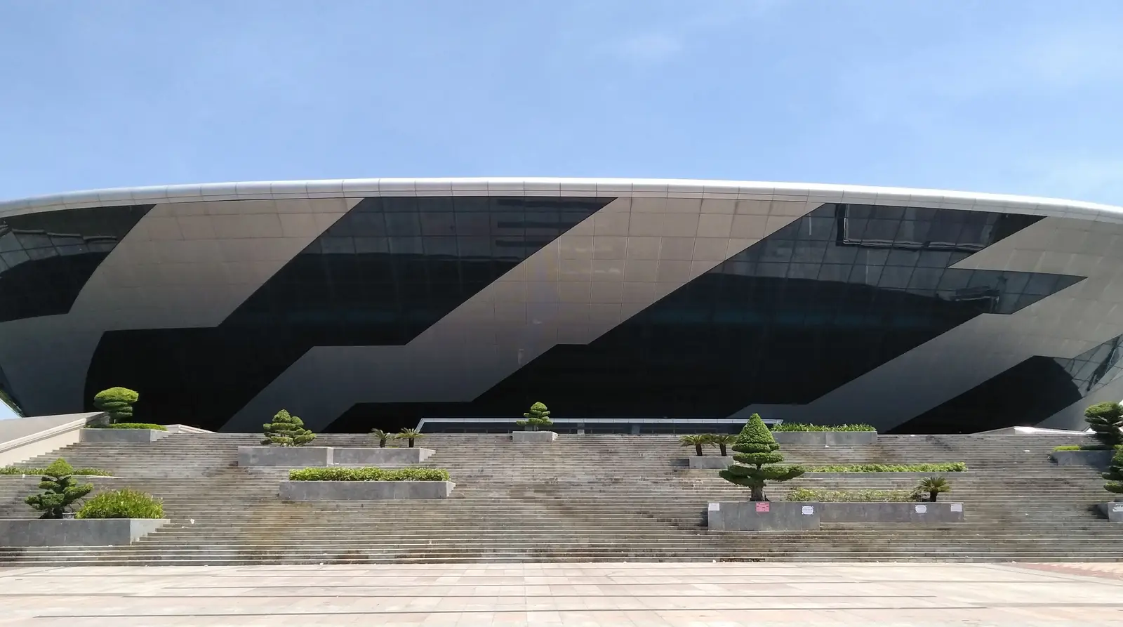 Tien Son Sports Palace in Da Nang — the flying-saucer arena that hosts the ticketed World Cup sessions