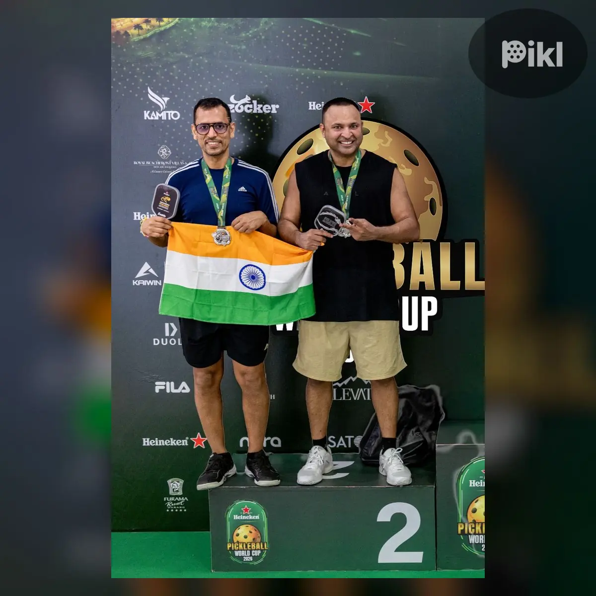 Medal ceremony — Amateur · Men's Doubles · 40+ · ≥ 4.0
