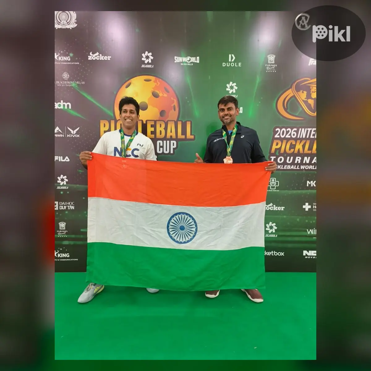 Medal ceremony — Amateur · Men's Doubles · 40+ · ≥ 4.5