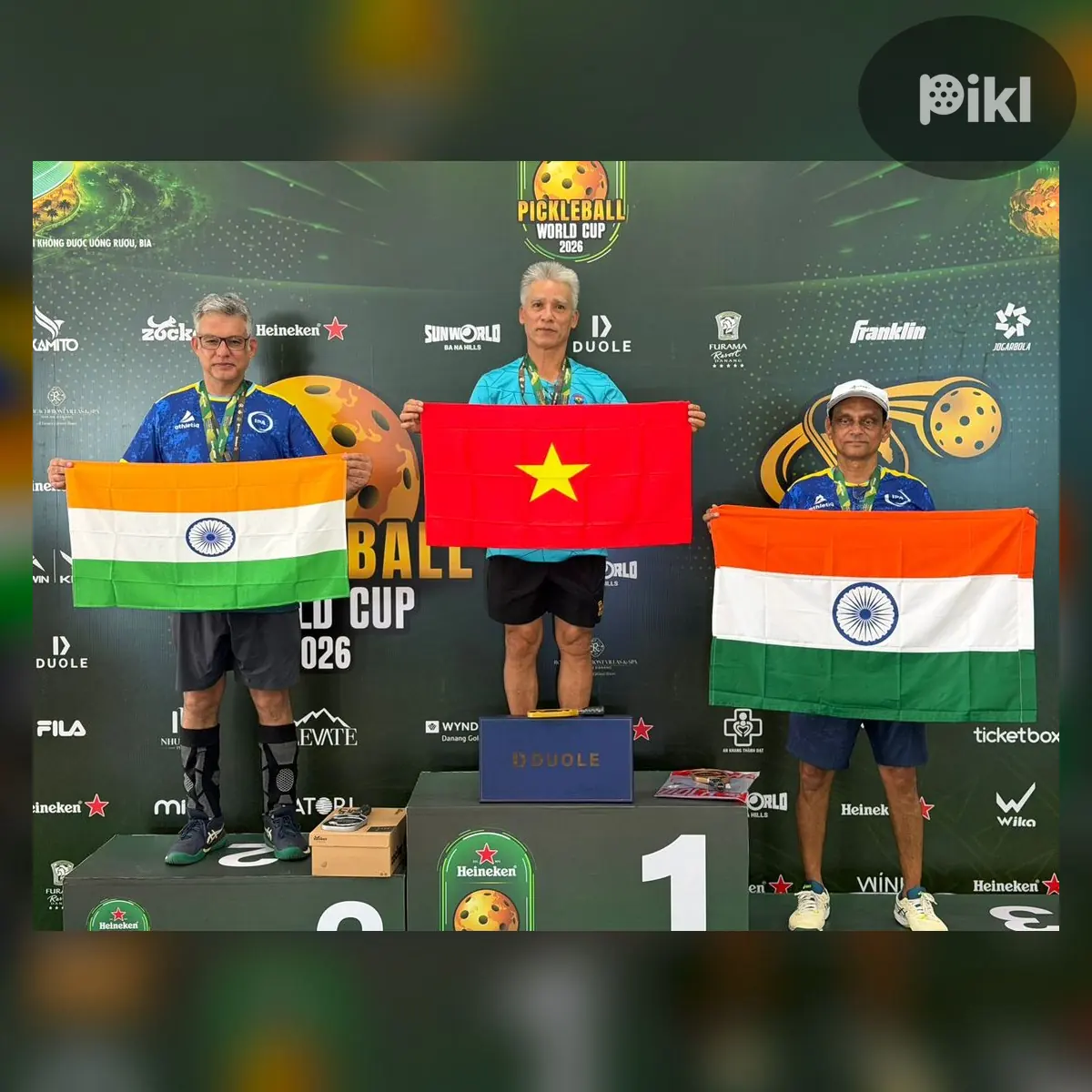 Medal ceremony — Amateur · Men's Singles · 60+ · ≥ 3.0