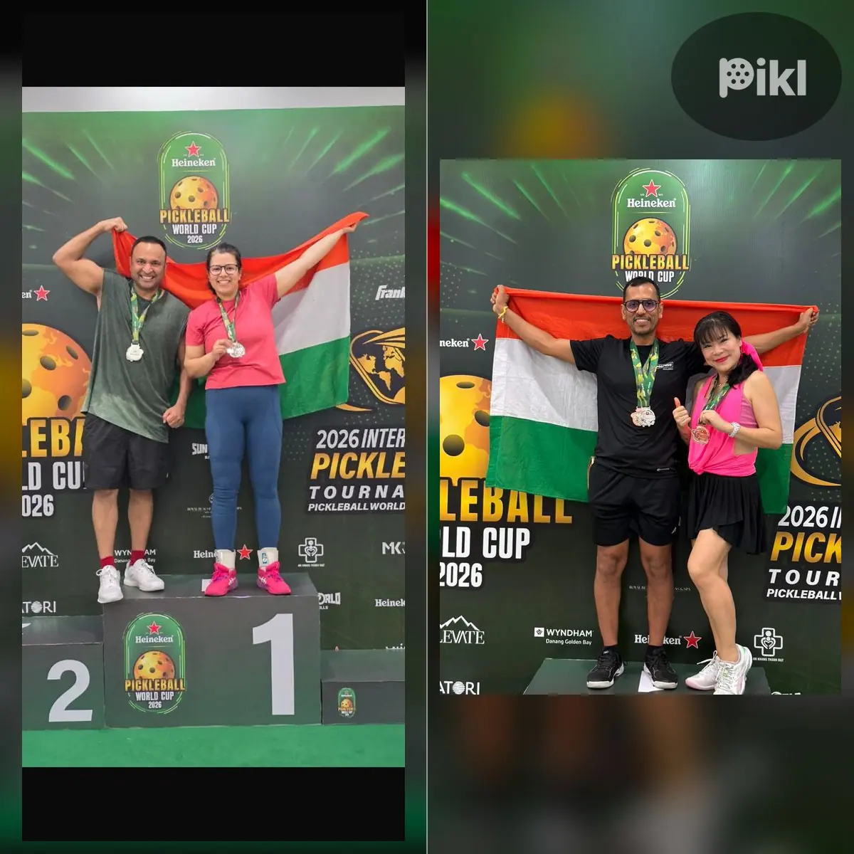 Medal ceremony — Amateur · Mixed Doubles · 40+ · ≥ 4.0
