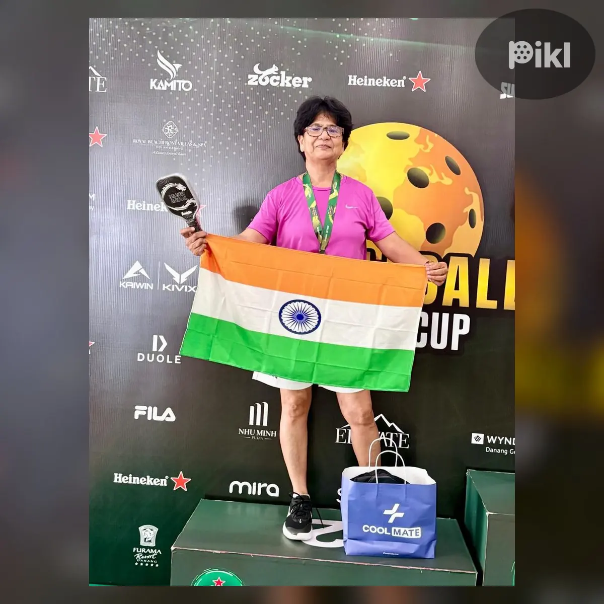 Medal ceremony — Amateur · Women's Singles · 60+ · ≥ 3.0